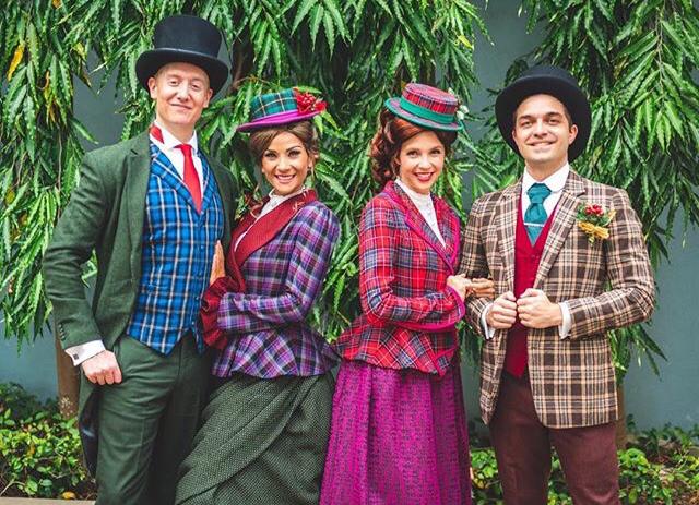 picture of Nathan L. Freeman singing with Main Street Carolers at Hong Kong Disneyland